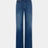 Baggy jeans i mørkvasket denim