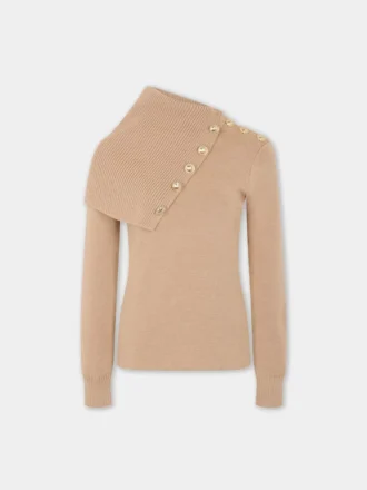 Beige genser i ull