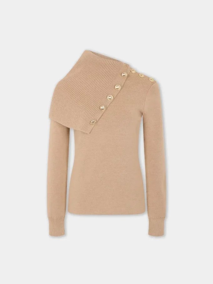 Beige genser i ull