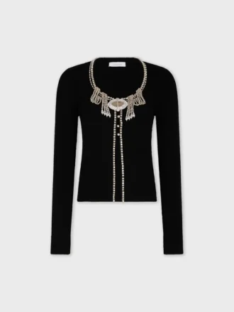 Brodert strikkegenser