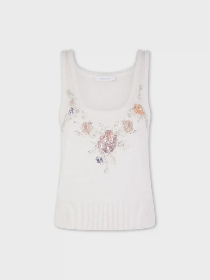 Brodert topp i ull