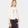 Brodert ullcardigan