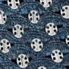 Denimblå totebag i raffia