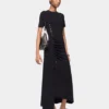 Draped lang kjole i jersey