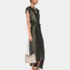 Draped lang kjole i jersey