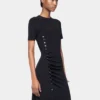 Draped lang kjole i jersey