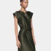 Draped lang kjole i jersey