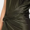 Draped lang kjole i jersey