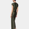 Draped lang kjole i jersey