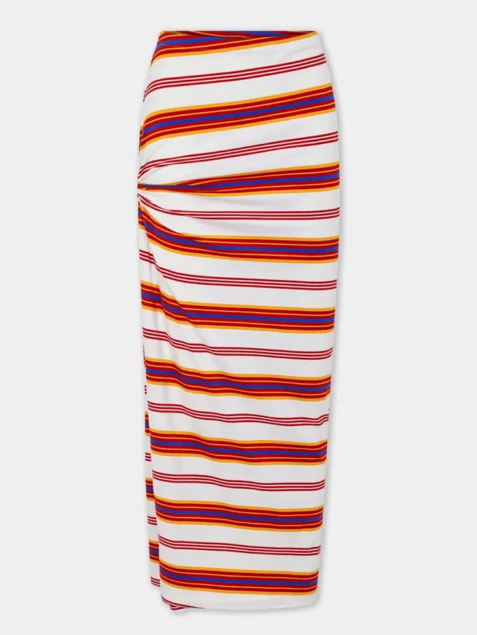 Draped lang skjørt i jersey