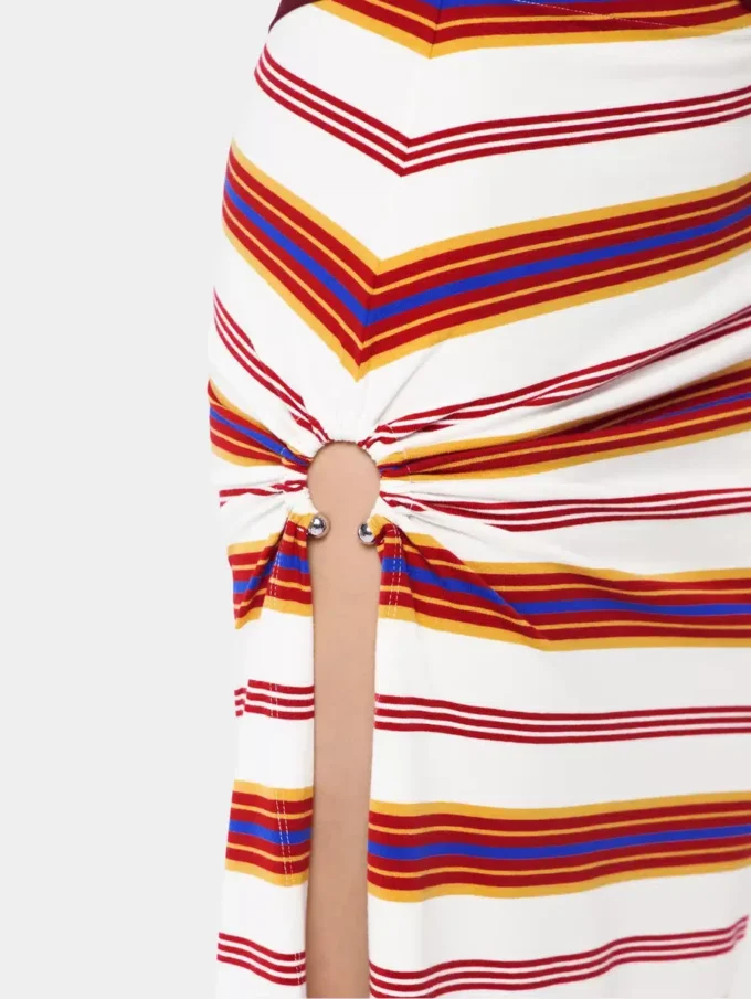 Draped lang skjørt i jersey