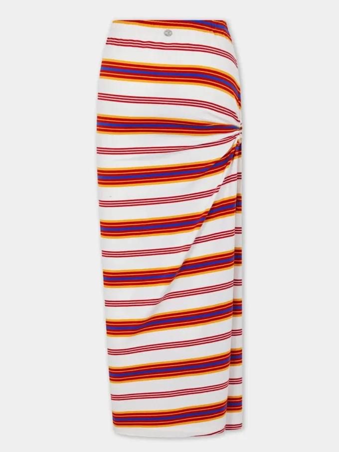 Draped lang skjørt i jersey