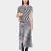 Draped midi-kjole i ull