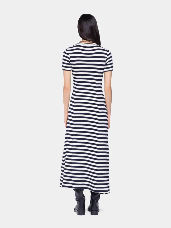 Draped midi-kjole i ull