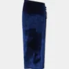 Draped midi-skjørt i fløyel