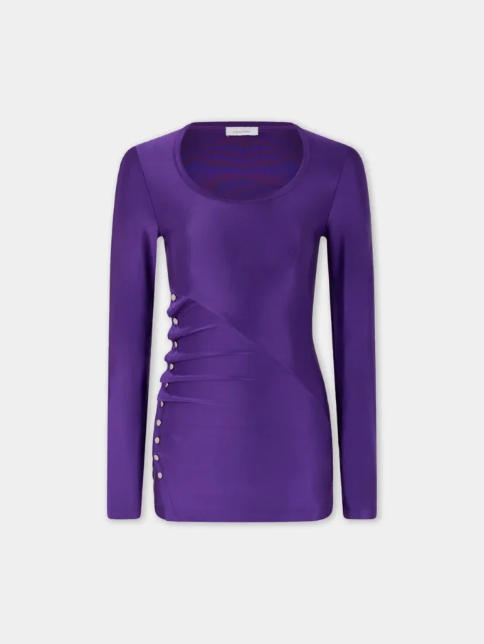 Drapede jersey-topper