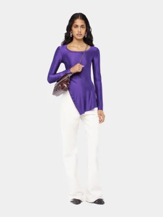 Drapede jersey-topper