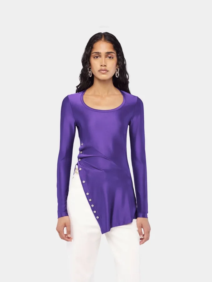 Drapede jersey-topper