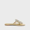 Flate sandaler med strass