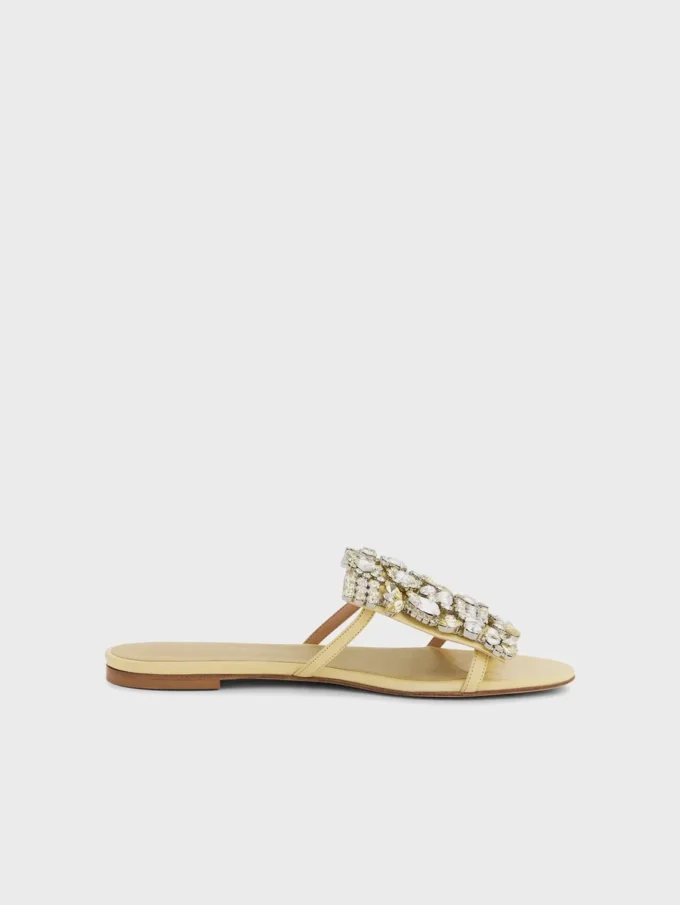 Flate sandaler med strass
