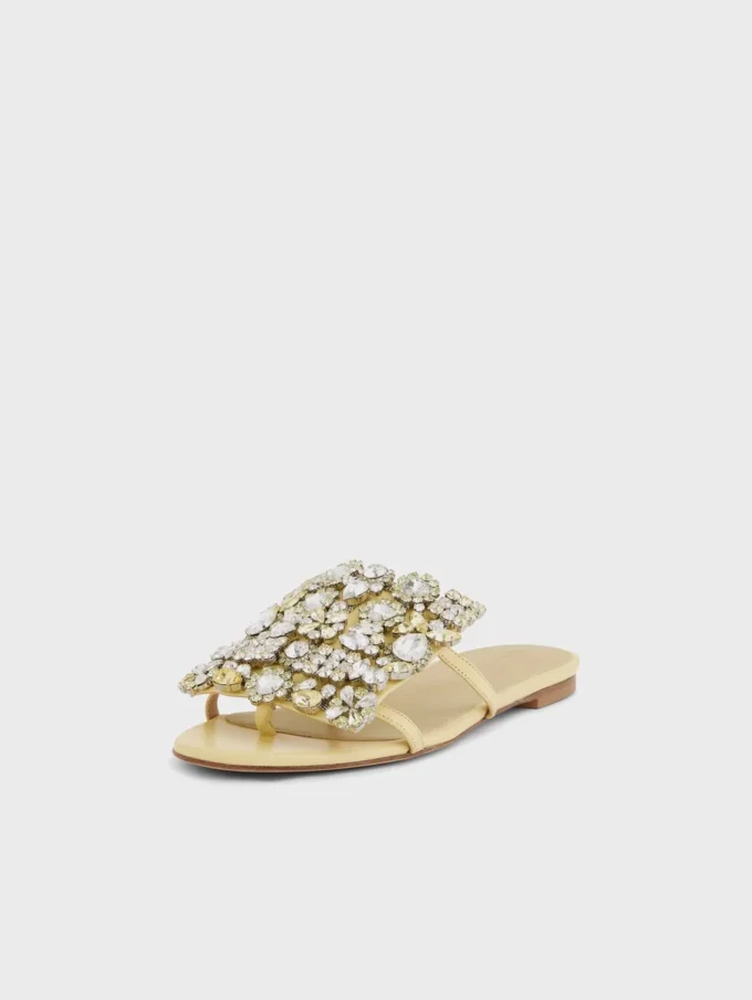 Flate sandaler med strass