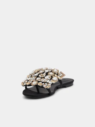 Flate sandaler med strass