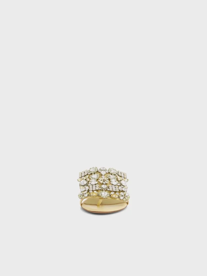 Flate sandaler med strass