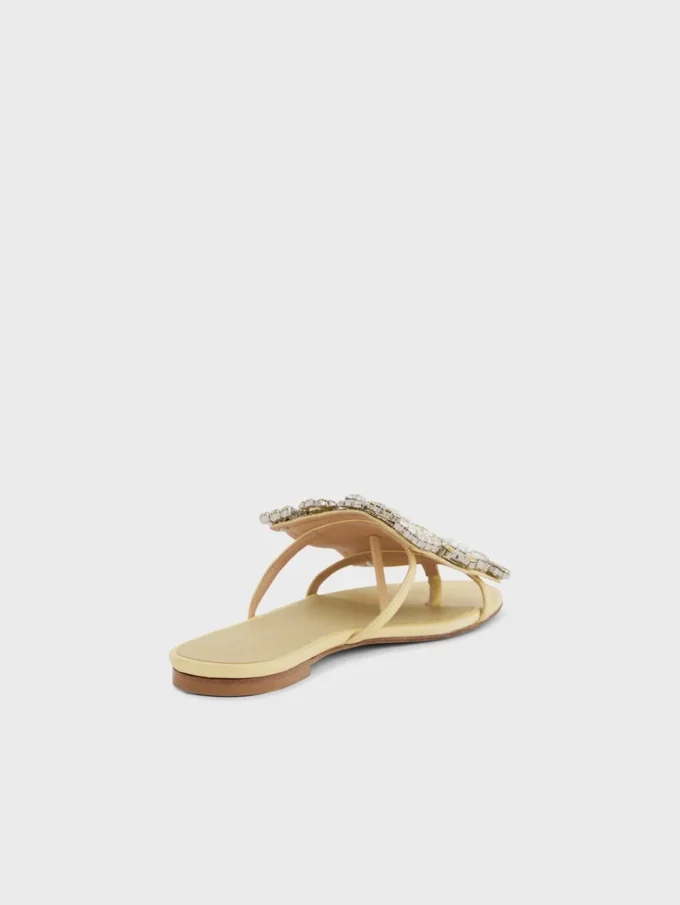 Flate sandaler med strass