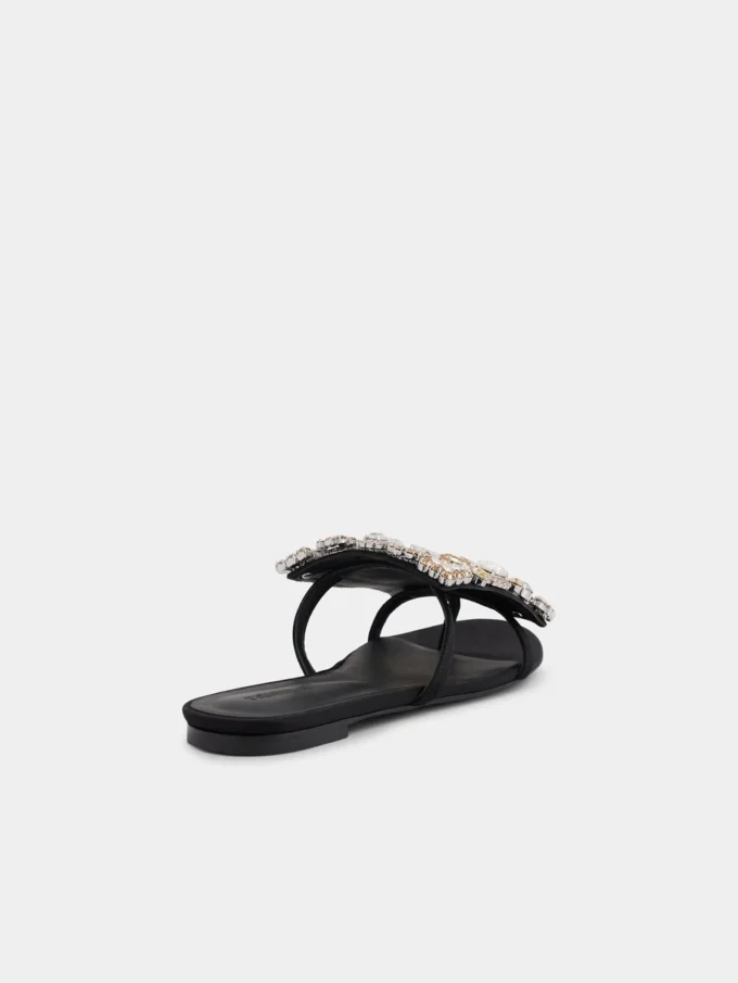 Flate sandaler med strass