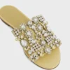 Flate sandaler med strass