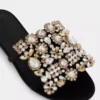 Flate sandaler med strass
