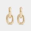 Gull doble XL Link-øreringer