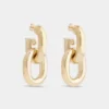 Gull doble XL Link-øreringer