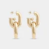 Gull doble XL Link-øreringer