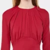 Jersey-top med rynkede detaljer