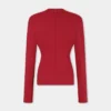 Jersey-top med rynkede detaljer
