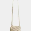 Kremfarget Paco crossbody-veske i skinn