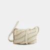 Kremfarget Paco crossbody-veske i skinn