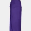 Midi drapert jersey skjørt