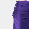 Midi drapert jersey skjørt