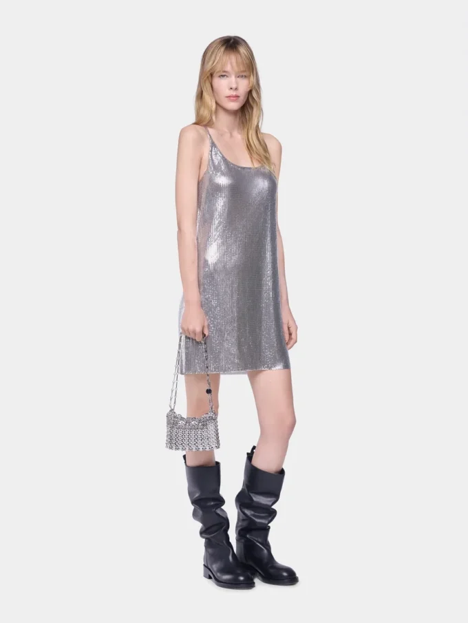 Mini tank top kjole i mesh
