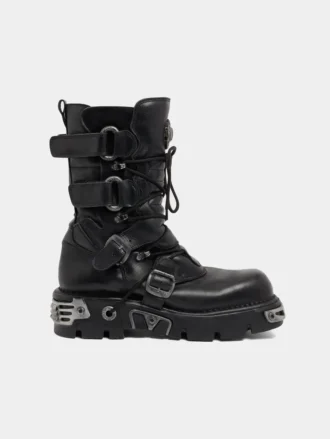 Rabanne x New Rock svarte støvler