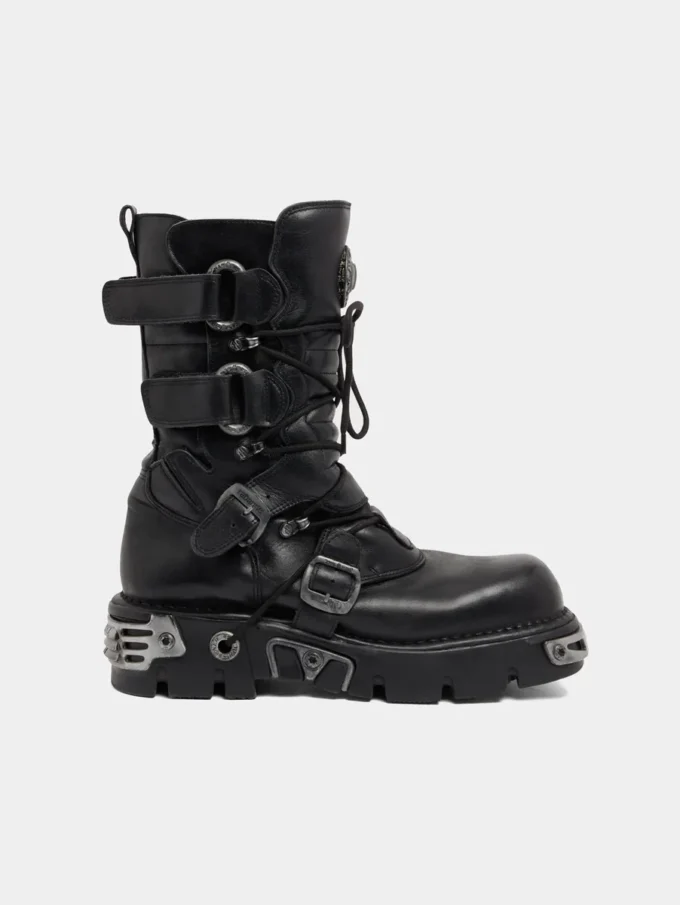 Rabanne x New Rock svarte støvler