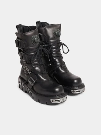 Rabanne x New Rock svarte støvler