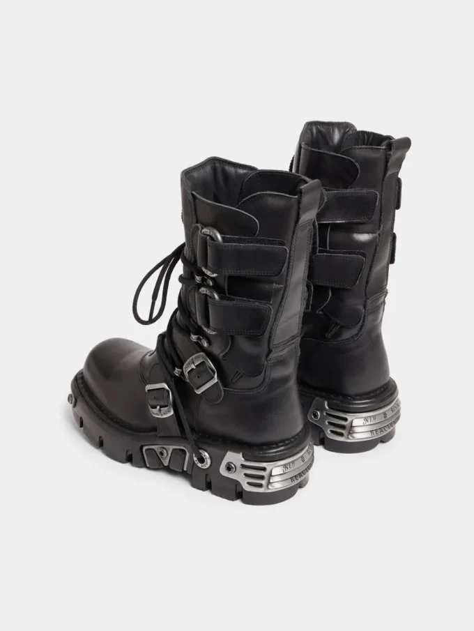 Rabanne x New Rock svarte støvler