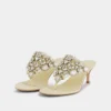 Sandaler med lav hæl og strass