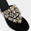 Sandaler med lav hæl og strass