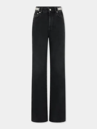 Signaturjeans i svart med 1969-skiver