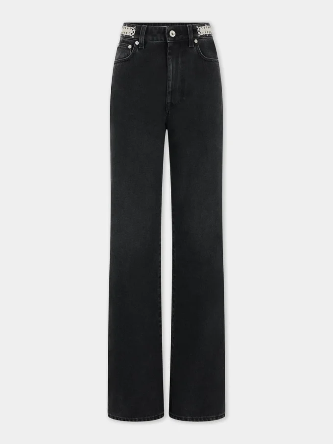 Signaturjeans i svart med 1969-skiver