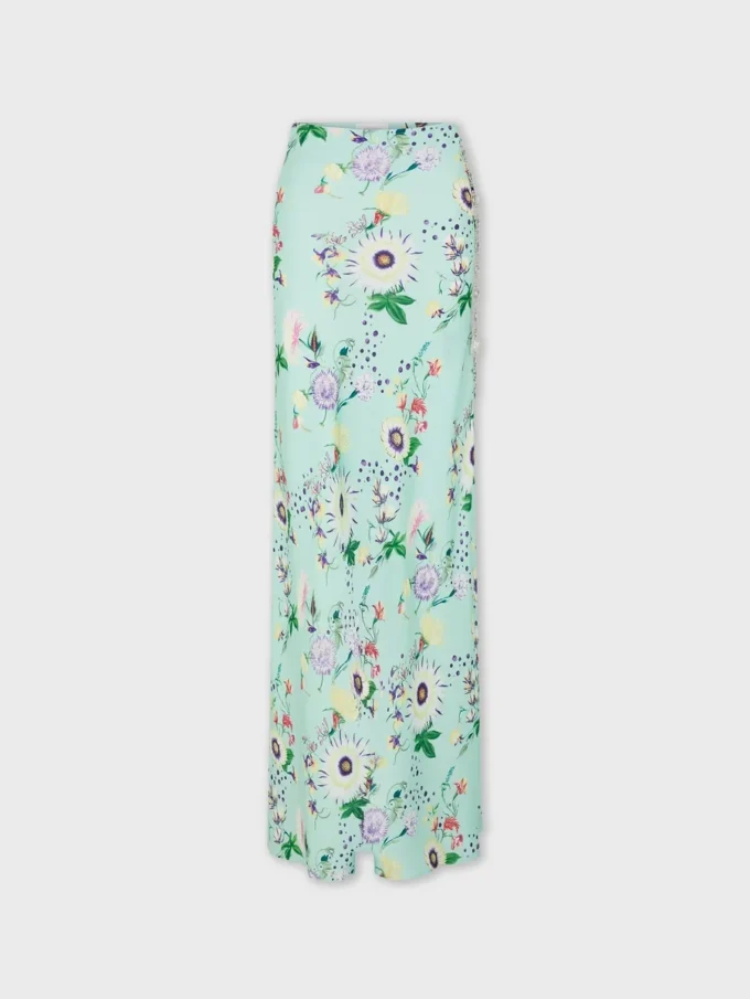 Skjørt med blomstermønster og kjettingdetaljer